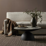 Corbett Coffee Table - Hammered Grey / River Grey Marble