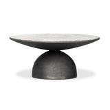 Corbett Coffee Table - Hammered Grey / River Grey Marble