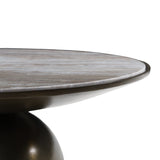 Corbett Coffee Table - Aged Bronze / Creamy Taupe Marble