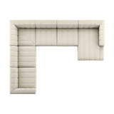 Langham Channeled 6-Piece Sectional - Crypton Nomad Snow