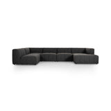 Langham Channeled 5-Piece Sectional - Saxon Charcoal