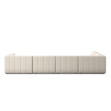 Langham Channeled 5-Piece Sectional - Crypton Nomad Snow