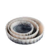 Curvy Edge Grey Bowl Set of 3