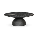 Corbett Coffee Table - Hammered Grey / Polished Black Marble