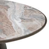 Corbett Coffee Table - Aged Bronze / Creamy Taupe Marble