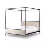 Featuring Xander Savoy Parchment Canopy Bed by Four Hands at Amethyst Home. Streamlined and refined. Tapered at the top and bottom, this textured black iron canopy bed fashions a comfortable headboard upholstered in a classic cream hue for contrast.
Queen: 63.75"w x 88.00"d x 85.00"hKing: 79.75"w x 88.00"d x 85.00"h
Collection: WestgateColors: Savoy Parchment . Amethyst Home provides interior design, new home construction design consulting, vintage area rugs, and lighting in the Boston metro area.
