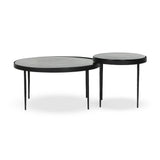 Yoko Nesting Tables - Set Of 2 - Moss Cast Glass