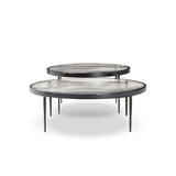 Yoko Nesting Tables - Set Of 2 - Clear Cast Glass
