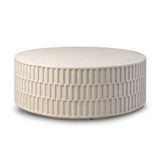Callisto Outdoor Coffee Table - Aged White Concrete | shipping 06/10/2026