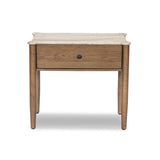 Joah Nightstand - Antique White Marble | shipping 06/30/2026
