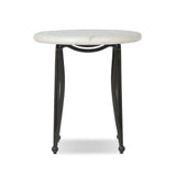 Idalia Outdoor End Table - White Marble | shipping 07/15/2026
