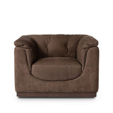 Santino Swivel Chair - Nubuck Cigar | shipping 07/15/2026