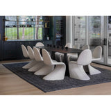 Geometric Oak Black Rectangular Dining Table  (Lifestyle View)