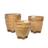 Lombok Rattan Basket Planter Set of 3