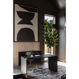 U Desk Oak Black (Lifestyle View)