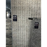 Featuring Amber Lewis x Loloi Libby Oatmeal / Dove Hand-Knotted Rug by Loloi at Amethyst Home. The Libby Collection is a modern Moroccan-style area rug with a super chunky, hand-knotted pile, designed by Amber Lewis x Loloi. This collection includes designs with broken stripes, tiled geometrics, and block print motifs that add easy dimension to living ro.  Amethyst Home provides interior design, new home construction design consulting, vintage area rugs, and lighting in the Los Angeles metro area.