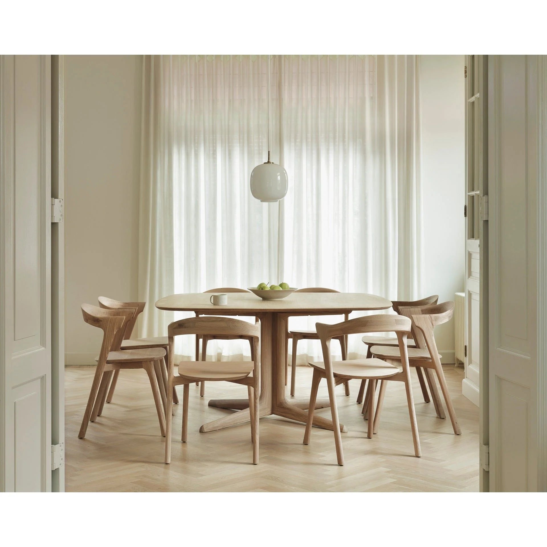 Corto Square Table and Oak Bok Chair