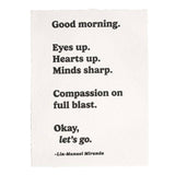 Good Morning (Lin-Manuel Miranda) Handmade Paper Print - 12"x16"