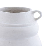 Paper Mache Vase Natural White Dia 8.46"