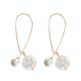 Pearl and Glass Statement Threader Earrings