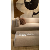 The Clemence XL features a minimalist design with clean, low-profile lines, complemented by plush cushions and luxurious throw pillows. Amethyst Home provides interior design, new home construction design consulting, vintage area rugs, and lighting in the Nashville metro area.