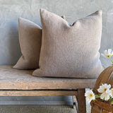 100% Pure Hemp Pillow with Down Feather Insert in Ecorcé 22x22