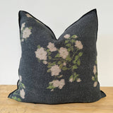 Wabi Sabi French Linen Roses Accent Pillow 20x20
