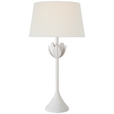 Featuring Alberto Large Table Lamp Plaster White by Visual Comfort at Amethyst Home. The Alberto by Julie Neill pays homage to artist Diego Giacometti through elegant floral forms. Flowers, alone or in groups, bloom with intricate petals that explore the beauty of plaster as a sculptural material lending itself to this down-to-earth texture completed by a variety of metallic f. Amethyst Home provides interior design, new construction, custom furniture, and area rugs in the Newport Beach metro area