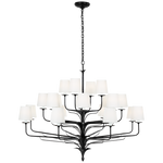 Featuring Amalfi 50" Three-Tiered Chandelier Waxed Black by Visual Comfort at Amethyst Home. Illuminate your space with the Amalfi 50" Three-Tiered Chandelier in Waxed Black. The sophisticated chandelier adds a touch of luxury to any room, casting cascading light and creating an elegant ambiance. Elevate your decor with this exclusive and tasteful piece inspired by the world of ar. Amethyst Home provides interior design, new construction, custom furniture, and area rugs in the Calabasas metro area