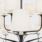 Featuring Amalfi 50" Three-Tiered Chandelier Waxed Black by Visual Comfort at Amethyst Home. Illuminate your space with the Amalfi 50" Three-Tiered Chandelier in Waxed Black. The sophisticated chandelier adds a touch of luxury to any room, casting cascading light and creating an elegant ambiance. Elevate your decor with this exclusive and tasteful piece inspired by the world of ar. Amethyst Home provides interior design, new construction, custom furniture, and area rugs in the Nashville metro area