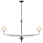 Featuring Amalfi 57" Linear Chandelier Waxed Black by Visual Comfort at Amethyst Home. Experience timeless elegance with our Amalfi 57" Linear Chandelier in Waxed Black. This luxurious chandelier adds a touch of sophistication to any space, effortlessly illuminating with its refined design. Elevate your home with this exclusive and artistic piece.. Amethyst Home provides interior design, new construction, custom furniture, and area rugs in the Charlotte metro area