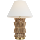 Featuring Antigua 30" Layered Table Lamp Natural Abaca and Antique-Burnished Brass by Visual Comfort at Amethyst Home. Antigua 30" Layered Table Lamp in Natural Abaca and Antique-Burnished Brass with Linen Shade
Overall Dimensions: 20.5" L x 20.5" W x 29.25" H Weight: 9 lbs.. Amethyst Home provides interior design, new construction, custom furniture, and area rugs in the Boston metro area