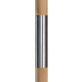 Baska Outdoor Round Umbrella - Fine Sanded Teak-Fsc / Arashi Black - Arashi Black