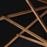 Baska Outdoor Round Umbrella - Fine Sanded Teak-Fsc / Arashi Black - Arashi Black
