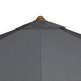 Baska Outdoor Round Umbrella - Fine Sanded Teak-Fsc / Arashi Graphite - Arashi Graphite