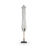 Baska Outdoor Rectangular Umbrella - Fine Sanded Teak-Fsc / Arashi Salt - Arashi Salt | shipping 10/10/2026