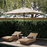 Baska Outdoor Rectangular Umbrella - Bronze Stainless Steel / Arashi Salt - Arashi Salt | shipping 10/25/2026
