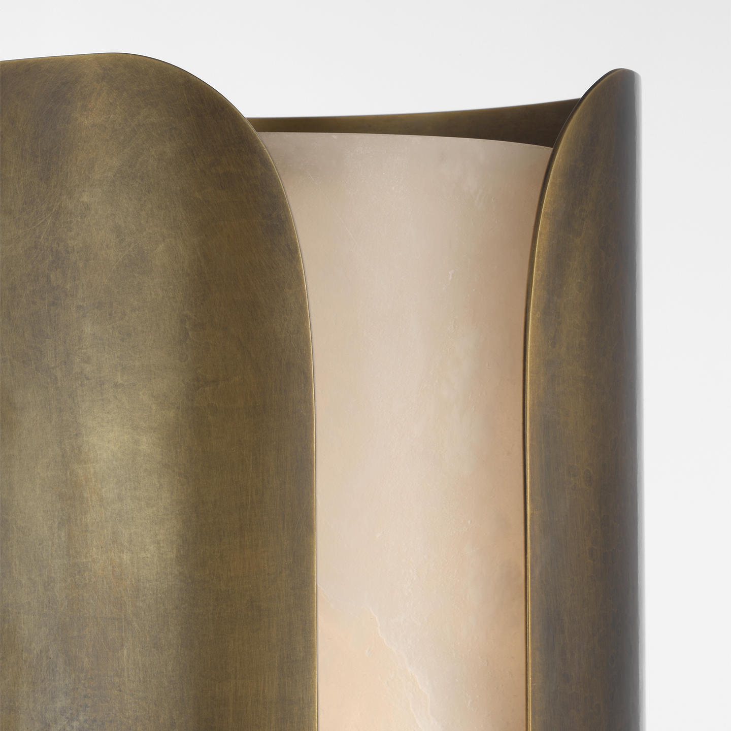 Featuring Armise 29" Sconce Mottled Brass by Visual Comfort at Amethyst Home. Introducing the Armise 29" Sconce Mottled Brass, a sophisticated and exclusive addition to your home decor. This elegant sconce provides soft, warm lighting and adds a touch of luxury to any room. Crafted with a mottled brass finish, it is a truly tasteful and artistic piece.
Overall Dimensions: 7" L x 7" . Amethyst Home provides interior design, new construction, custom furniture, and area rugs in the Seattle metro area