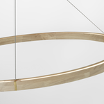 Featuring Ashok 49 Chandelier Hand Rubbed Antique Brass by Visual Comfort at Amethyst Home. Circles of different sizes and thicknesses take center stage with the simplicity of the Ashok chandelier by Sean Lavin. Featuring a solid wood ring with brass inlay details, the fixture also has an optional collar ring. The minimalist ring chandelier will complement modern decor and can i. Amethyst Home provides interior design, new construction, custom furniture, and area rugs in the Kansas City metro area