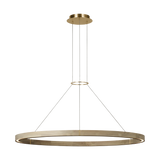 Featuring Ashok 49 Chandelier Hand Rubbed Antique Brass by Visual Comfort at Amethyst Home. Circles of different sizes and thicknesses take center stage with the simplicity of the Ashok chandelier by Sean Lavin. Featuring a solid wood ring with brass inlay details, the fixture also has an optional collar ring. The minimalist ring chandelier will complement modern decor and can illum. Amethyst Home provides interior design, new construction, custom furniture, and area rugs in the Seattle metro area