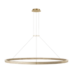 Featuring Ashok 65 Chandelier Hand Rubbed Antique Brass by Visual Comfort at Amethyst Home. Circles of different sizes and thicknesses take center stage with the simplicity of the Ashok chandelier by Sean Lavin. Featuring a solid wood ring with brass inlay details, the fixture also has an optional collar ring. The minimalist ring chandelier will complement modern decor and can i. Amethyst Home provides interior design, new construction, custom furniture, and area rugs in the Los Angeles metro area