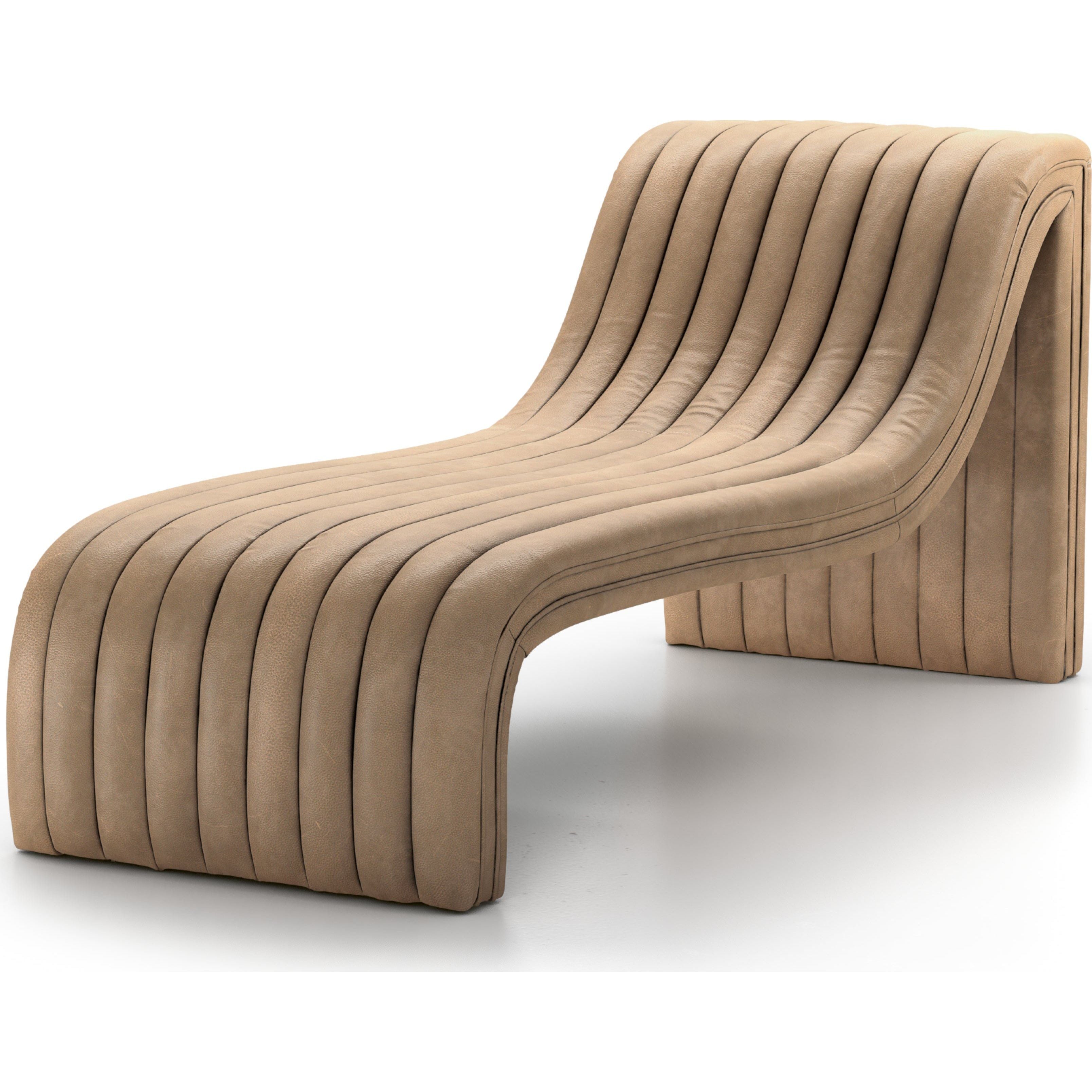 Featuring Augustine Palermo Drift Chaise Lounge by Four Hands at Amethyst Home. Augustine Palermo Drift Chaise Lounge is amodern take on the classic chaise, top-grain leather adopts dramatic linear channeling for texture and comfort alike.
Overall Dimensions: 26.50"W x 74"L x 33"HWeight: 114.64 lbsVolume: 31.39 cu ft. Amethyst Home provides interior design services, furniture, rugs, and lighting in the Des Moines metro area.