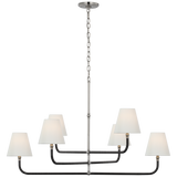 Featuring Basden Extra Large Three Tier Chandelier Polished Nickel and Black Rattan by Visual Comfort at Amethyst Home. Elevate your space with our Basden Extra Large Three Tier Chandelier. This exquisite piece features a polished nickel frame with a striking black rattan accent, creating a luxurious and sophisticated atmosphere. Illuminate any room with this elegant chandelier, pe. Amethyst Home provides interior design, new construction, custom furniture, and area rugs in the Portland metro area