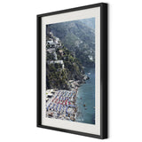 Beach In Positano by Slim Aarons - Black Maple