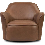 Bethany Dulane Mahogany Swivel Chair  Four Hands