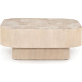 Blanco Coffee Table - Bleached Burl  Four Hands