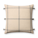 Amber Lewis x Loloi Lainey Natural / Blue Pillow