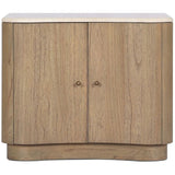 Fluid contours give shape to this solid mindi nightstand, topped with a creamy marbled top. Two doors with knobbed pulls open to inset shelves for organized bedside storage Amethyst Home provides interior design, new home construction design consulting, vintage area rugs, and lighting in the Alpharetta metro area.