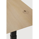 Featuring Bok Black Us Oak Adjustable Desk by Ethnicraft at Amethyst Home. The Bok adjustable desk was designed with the importance of health and good posture in mind. The motorised system in its legs allows the tabletop to be elevated to the height of your liking. That way, you can easily switch between sitting and standing throughout the workday. Choose between white or black meta. Amethyst Home provides interior design, new construction, custom furniture, and area rugs in the Houston metro area