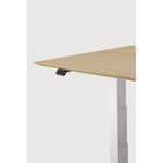 Featuring Bok Black Us Oak Adjustable Desk by Ethnicraft at Amethyst Home. The Bok adjustable desk was designed with the importance of health and good posture in mind. The motorised system in its legs allows the tabletop to be elevated to the height of your liking. That way, you can easily switch between sitting and standing throughout the workday. Choose between white or black me. Amethyst Home provides interior design, new construction, custom furniture, and area rugs in the Park City metro area